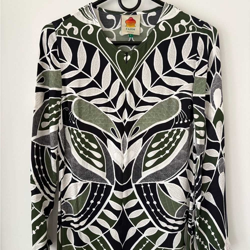 FARM Rio Green maxi dress size S like new